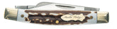 Staglon handle with clip-point blade on Uncle Henry 807UHCP JR